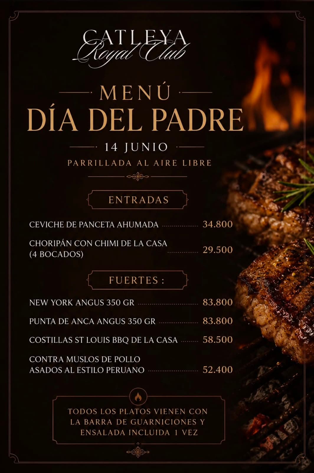 Carta Menú Día del Padre